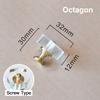 KAK 30mm Crystal Cabinet Knobs and Handle Brass Copper Kitchen Handle Square Cupboard Door Pulls Furniture Knobs Door Hardware
