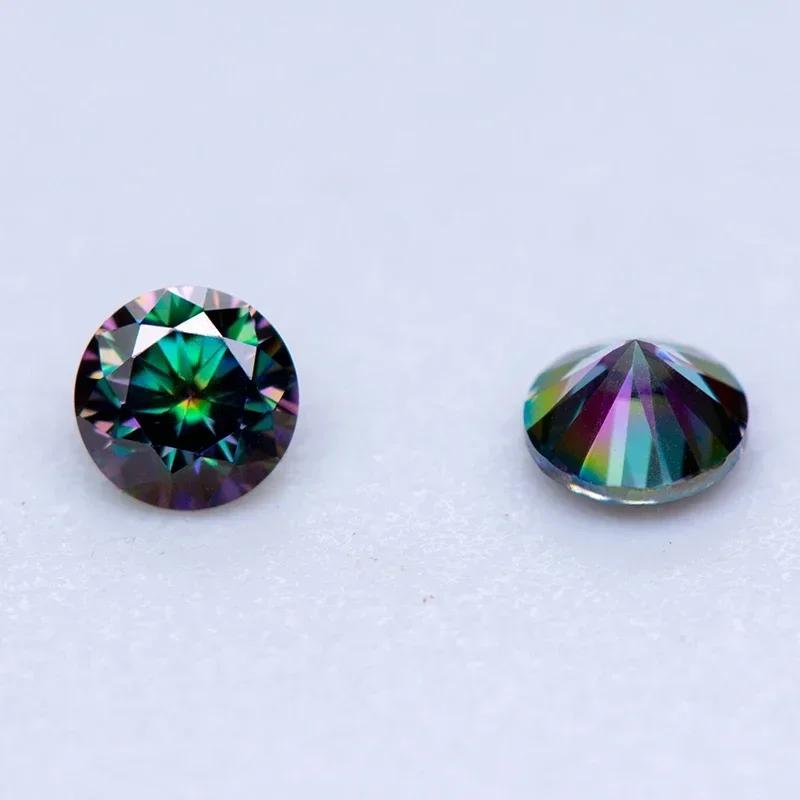 Pedras de Moissanite Múltiplas Cores Formato Redondo Tamanhos Pequenos 3,0-4,5mm VVS1 Diamantes de Laboratório Presente para Fazer Joias DIY