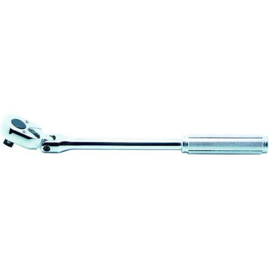 Square Drive Swivel Ratchet Handle Overall Length 3774N Ko-ken 3/8" (9.5mm) (Knurled Grip), 265mm,