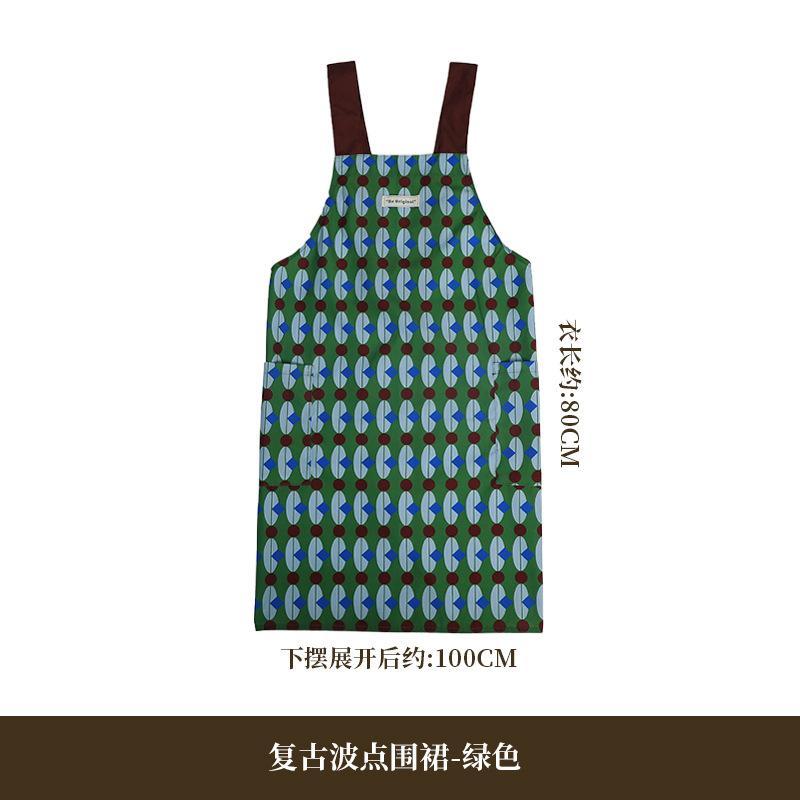 Vintage apron kitchen home high-end young style with hand towel anti-splashing overalls