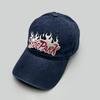 American Retro Letter Flame Embroidery Simple Baseball Hats New Men Women Sunshade Personal Versatile Fashion Ins Peaked Caps