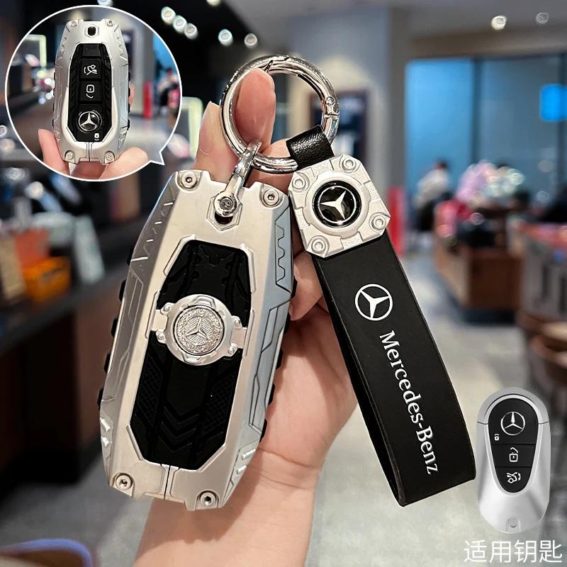Carbon Fiber Key Fob Cover for Benz Key Case Protector Shell for Benz A-B-C Class S-Class G-Class E-Class CLA GLB CLS GLE GLC FF2