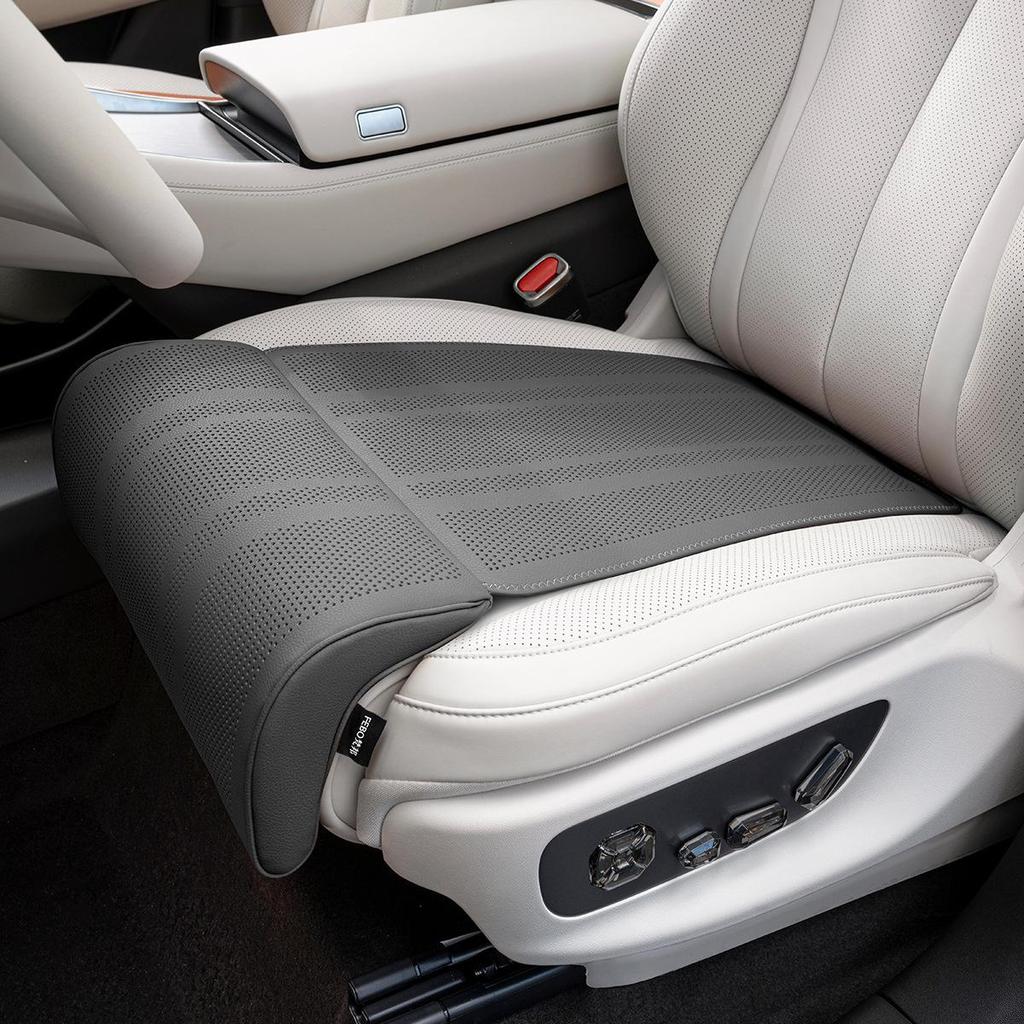Yangwang Car Seat Cushion with Integrated Leg Rest, All-Season Comfort, Breathable Lychee Pattern for Driver and Passenger Seats