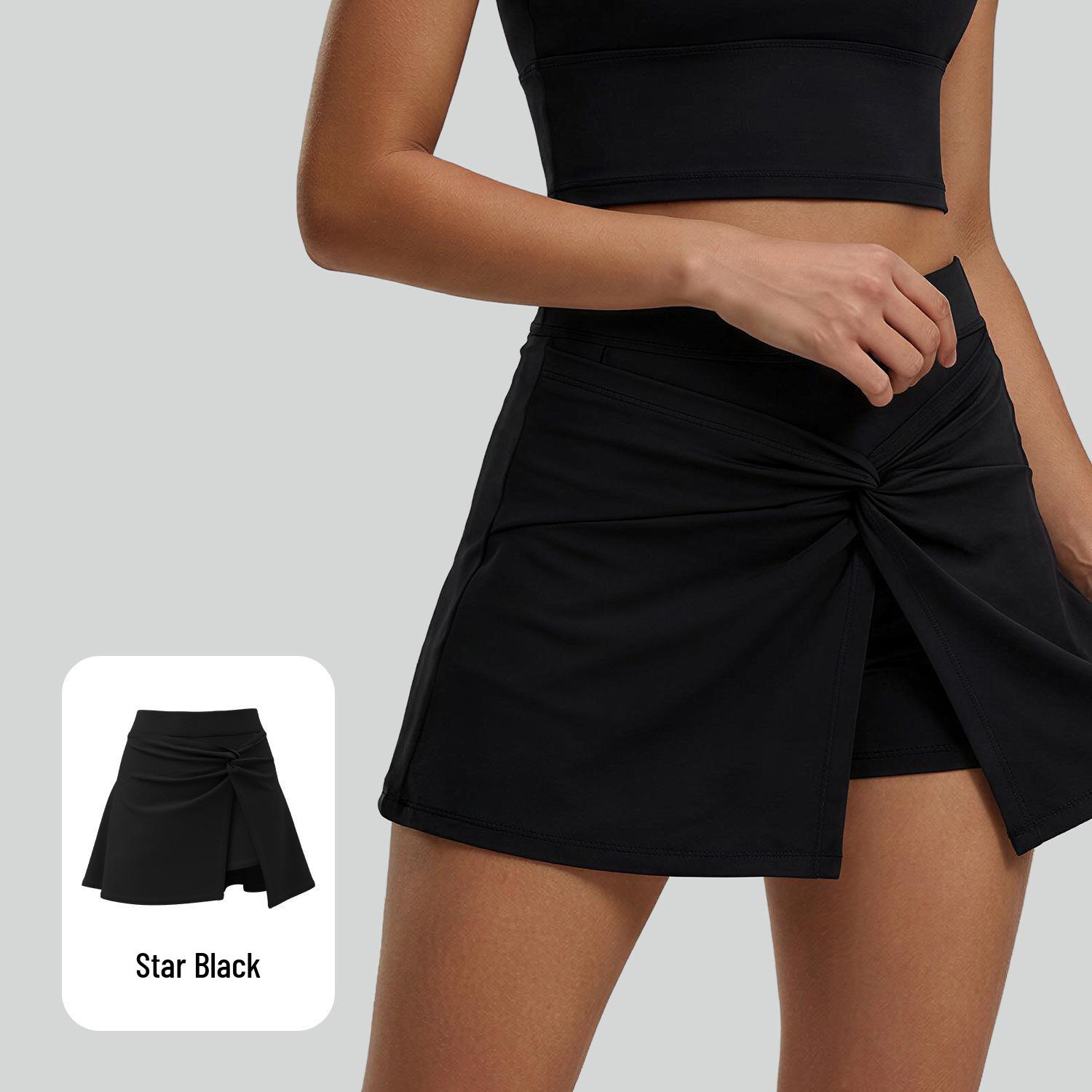 Women s Front Twist Yoga Skort - Two-Piece Design, Anti-Exposure, Premium Feel for Pilates & Training Small