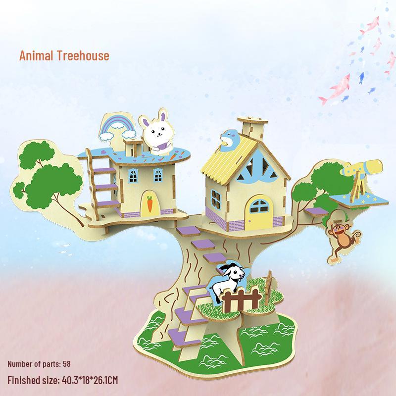 

3D деревянная головоломка-комплект для детей и взрослых - развивающая игрушка и подарок