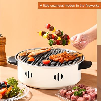 1pcs Portable Barbecue Stove Versatile Tabletop BBQ Grill Pan with Grill Net Perfect for Outdoor Camping and Backyard BBQ Tools