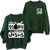 Life Is Scary Without Jesus Letter Printed Sweatshirts Oversized Hoodies Hoodie Hip Hop Streetwear Pullover Sweatshirt Unisex