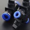 Pneumatic Ball Air In Fitting Connector Valve Push Hose Tube Pipe Speed Joiner