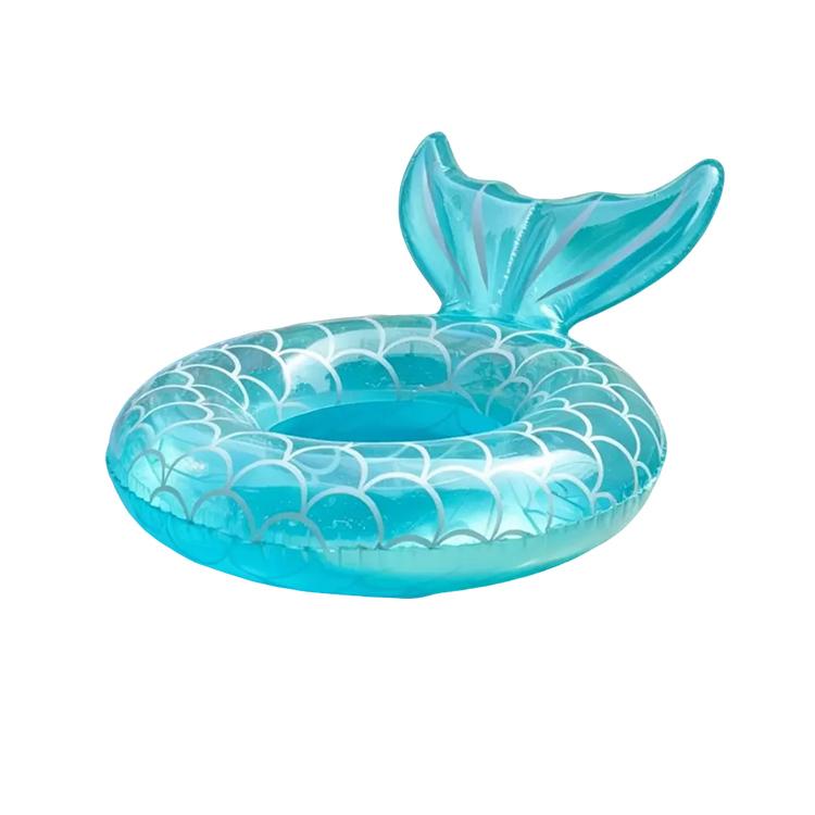 Mermaid Inflatable Swim Ring Eco Friendly Swimming Float Tube Decorations Beach Toys for Kids (Blue,72*63*52.5cm) синий
