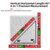 Aluminum Zinc Zinc Alloy Digital Level Ruler 0-90° Range Angle Finder Digital Spirit Level  Horizontal Scale