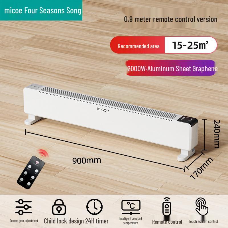 Graphene Skirting Board Heater: Energy-Saving Winter Floor Blower 2025