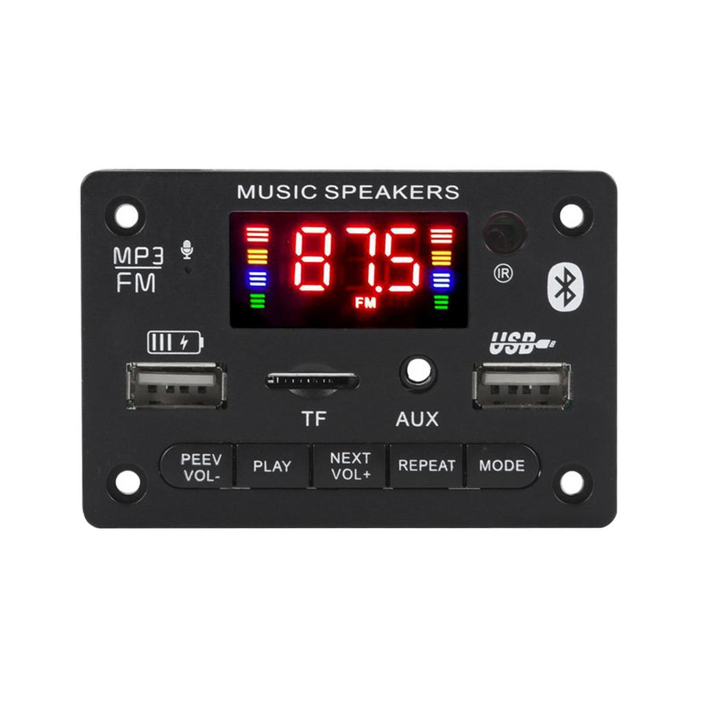 Bluetooth 5.0 MP3 Decoder Board Amplifier Audio Player 12V DIY MP3 Player Car FM Radio TF USB AUX Remote Module