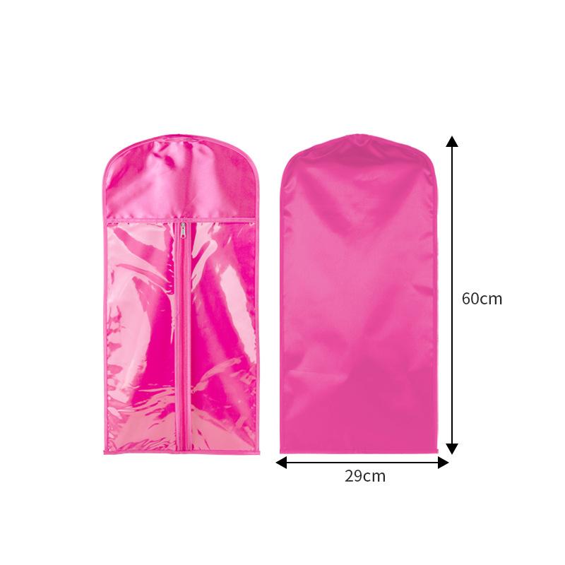 Dustproof Wig Storage Bag Zipper Transparent Visible Hair Piece Packaging Bag