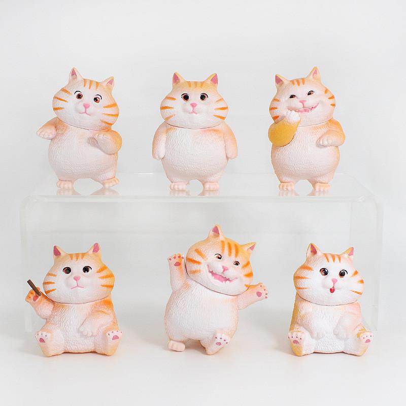 Anime Cat Figurine Pvc Collectible Desk Toy For Cute Pet Enthusiasts