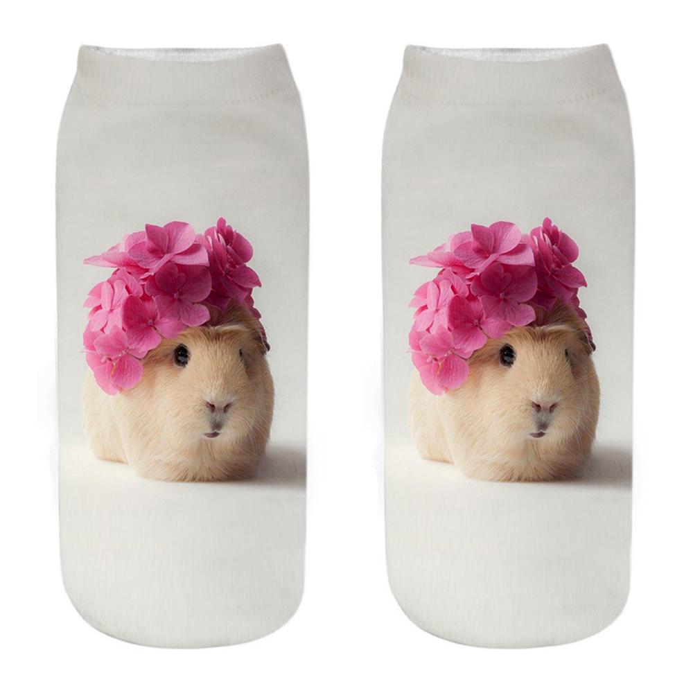 New Fashion 3D Printed Mouse Totoro Socks Funny Kawaii Women Cute Animal Fitness Hamster Sokken Dropship