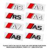 3D Alloy Adhesive Black Car Trunk Number Letters Stickers For Audi RS A3 A4 A5 A6 A7 A8 Logo Emblem Nameplate Badge Accessories