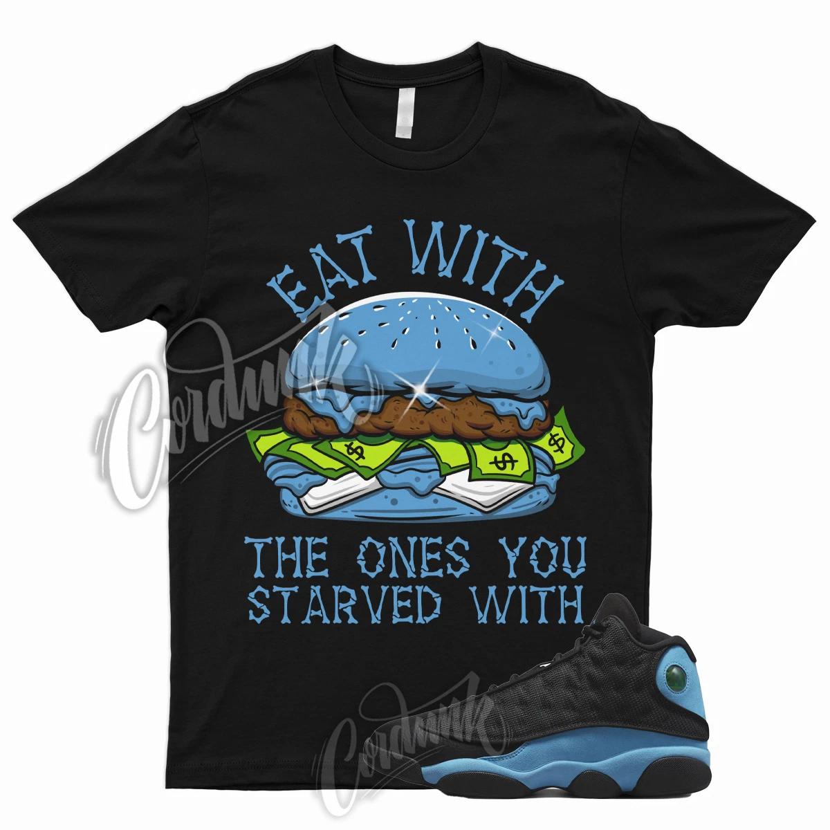 

EAT T for 13 University Blue UNC Black Powder Carolina Low Mid High T Shirt 6 3 3XL