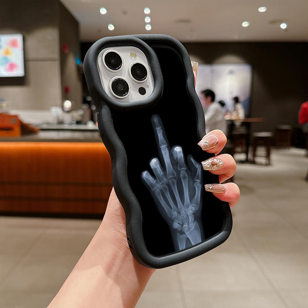 Macaron Soft TPU Phone Case for Samsung A12 A13 A14 A15 A20 A23 A24 A25 A52 A53 A54 A55 J7 S20 S23 FE S24 Ultra Cover Ae56 Art Cartoon Middle Finger