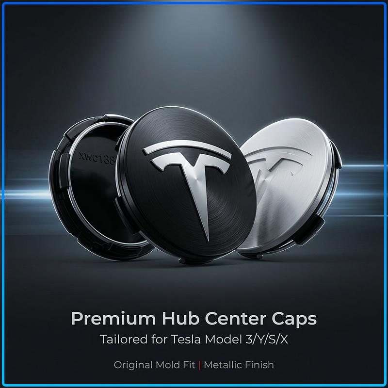4 stuks 60 mm Auto Wielnaafdopjes Badge Accessoires Voor Tesla Model 3 Model S Model X Model Y Roadster Performance Decoratie