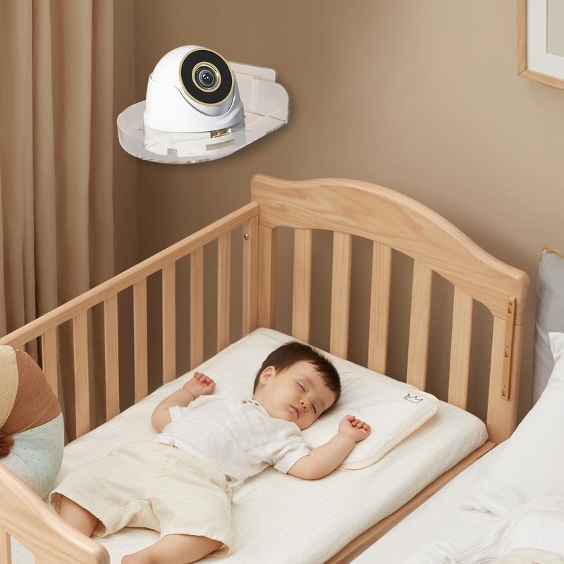 2PCS Baby Monitor Mount Non-Drilling Wall Shelf Baby Monitor Floating Shelf Security Cameras Ledge Shelf Bathroom Storage