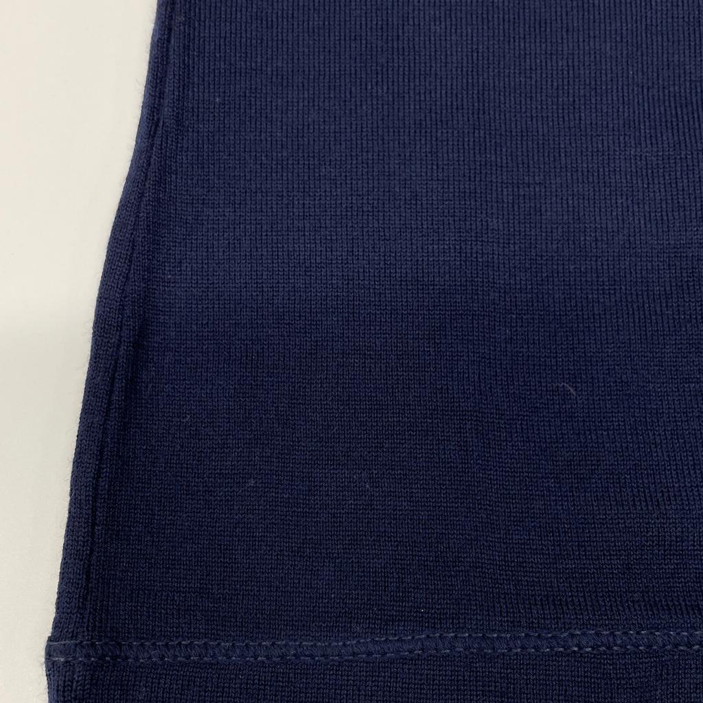 JIL SANDER JSWH751011 Navy Wool V-Neck Knit tops 32 NavyUsed