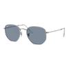 Ray-Ban Hexagonal Flat Solid Design Square Sunglasses Men Sunglasses Silver RB3548N00302