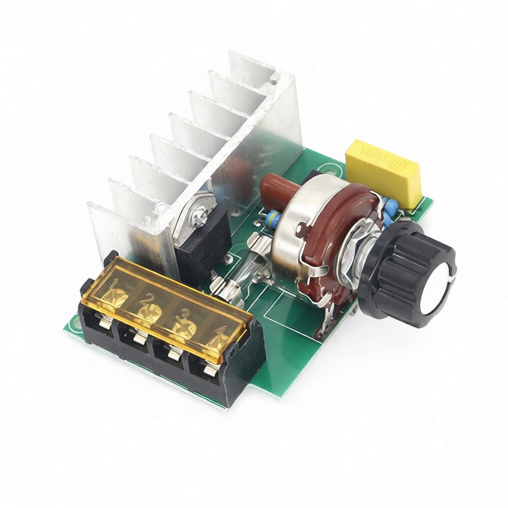 Efficient 4000W SCR Voltage Regulator Module Adjustable Dimmer Speed Controller With Fuse For Industrial Electrical