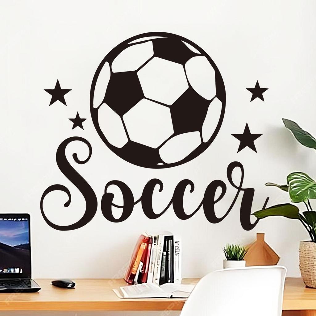 2026 World Cup Football Soccer Wall Sticker Self-Adhesive Removable for Home Party Room Fan Sports Decor