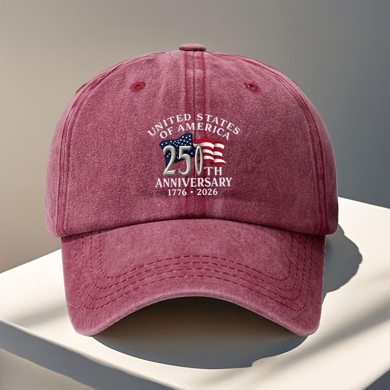 US Th Anniversary Patriotic Baseball Cap  Adjustable Snap Lightweight And Comfortable Designed for AmericaS Th Birth