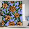 Lavender and Green Floral Print Shower Curtain for Bathroom Decor Extra Long Size Waterproof Fabric 180x243cm Multiple Colors Av