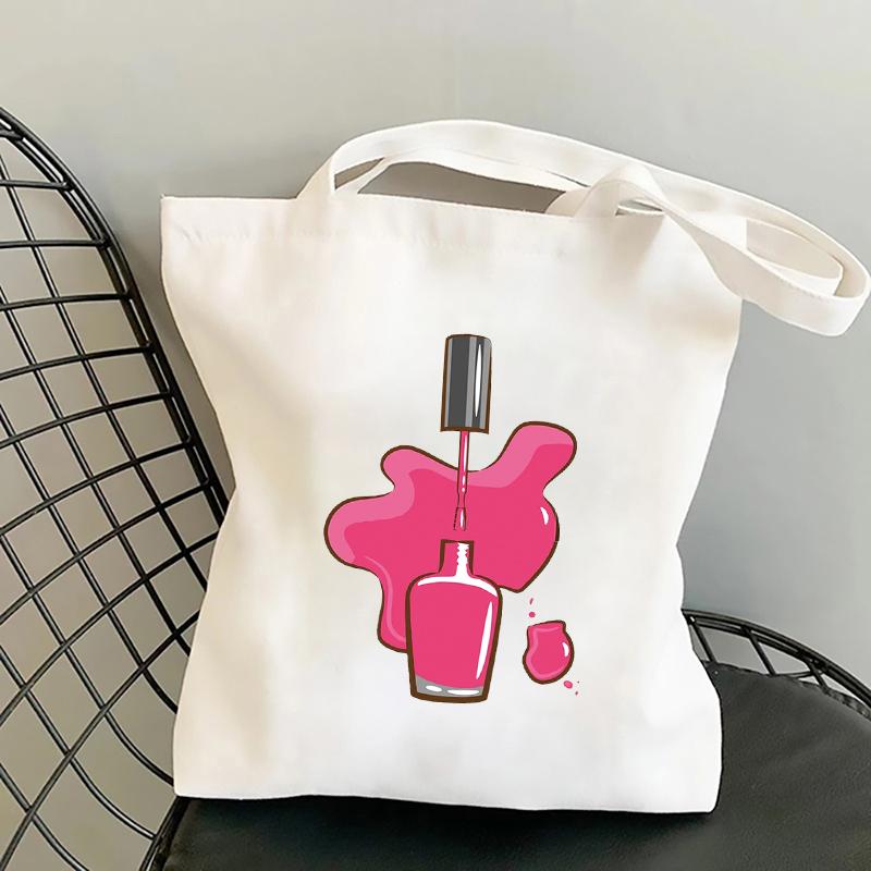 I Do Nail What Is Your Superpower Print Shopper Bag Women Harajuku Book Bag Fashion Large Foldable Shopping Bags Female Tote Bag