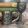 Knight Skull Beer Mug Vintage Cup Creative Relief Personalized Cup Drinking Cup Stainless Steel Halloween Gift Beer Goblet