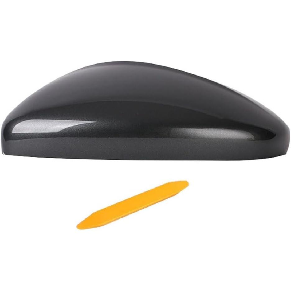 Right Passenger Side Mirror Cover Replacement Compatible With Volkswagen Jetta 2024 Rearview Mirror Cover Without Turn Signal (Black right)