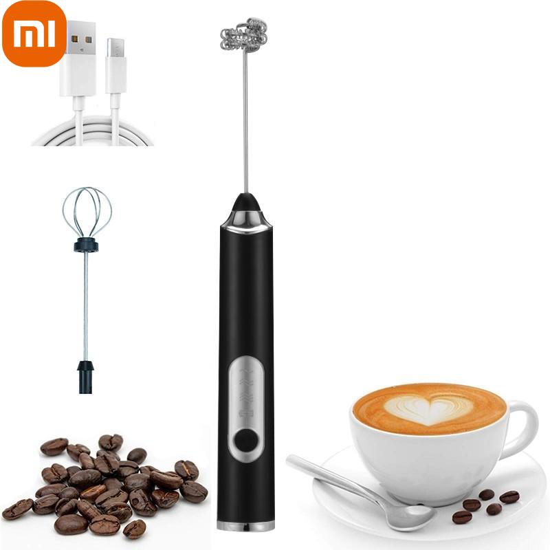 

Xiaomi Electric Milk Frother Handheld Foamer, USB Rechargeable, Coffee 3 Speeds Whisk, 2 1 Egg Beater, Perfect Coffee