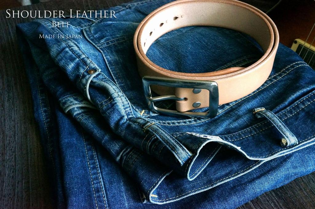 Shoulder Garrison Tanned Rivet Single Piece of 38mm Made In Japan Dark [recurrence (cowhide)] Belt, Leather, Buckle, Men's, Women's, Casual, Leather,