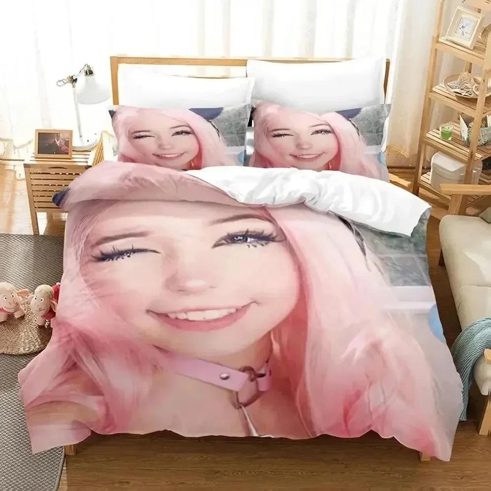 Luxury New 3D Print Belle Delphine Comfortable Duvet Quilt Cover Pillowcase Bedding Set Children Bedroom Decoration Home Textile