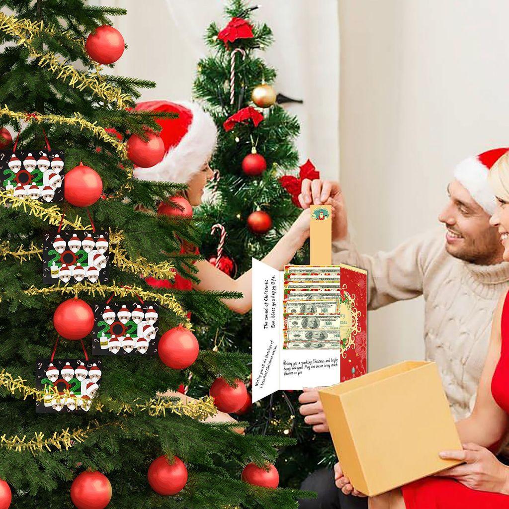 Money Santa Christmas Card With Envelope Holiday Parties Christmas Travel Gifts