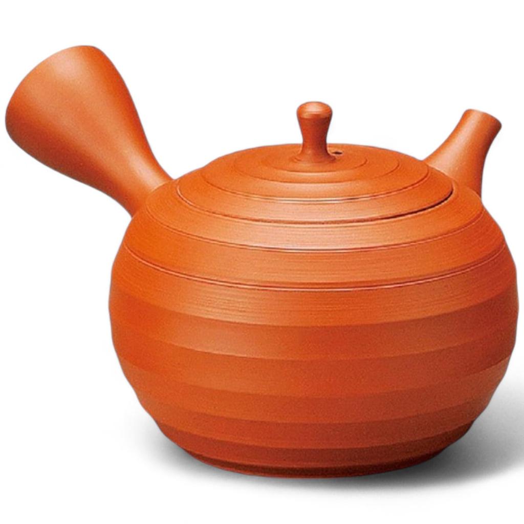 J-kitchens Showa-era Nostalgia Pot, Tokoname Ware Ceramesh Teapot with Strainer, 380cc, Made in Japan