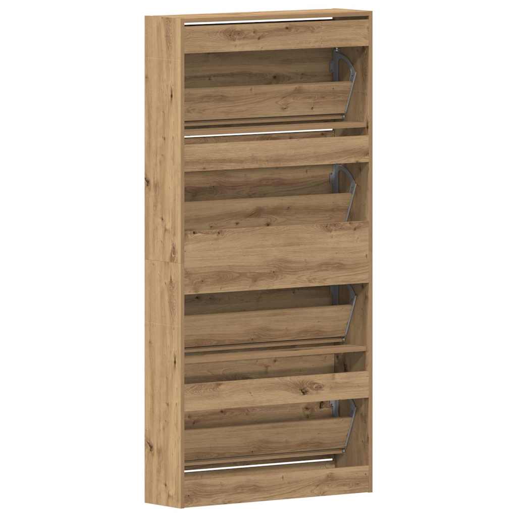 Shoe Cabinet Artisan Oak 80 x 21 x 163.5 cm Particleboard