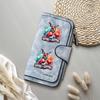 Boxing Kangaroo Print Leather Long Wallet Fashion Card Holder Casual Purse