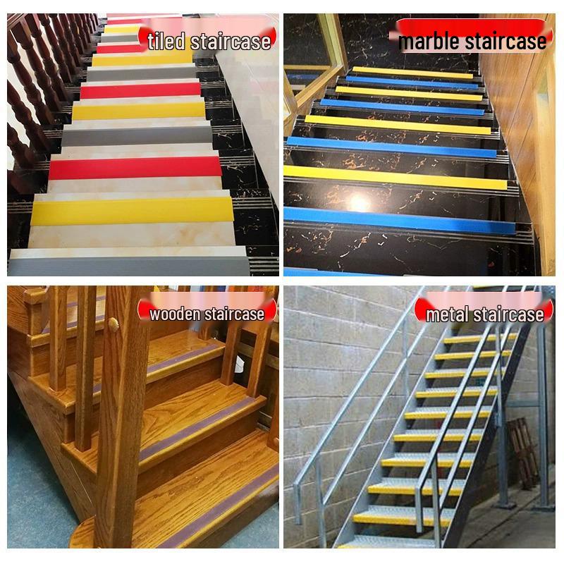 Samoprzylepna listwa krawędziowa ze antypoślizgowego PVC na stopnie schodów dla przedszkoli