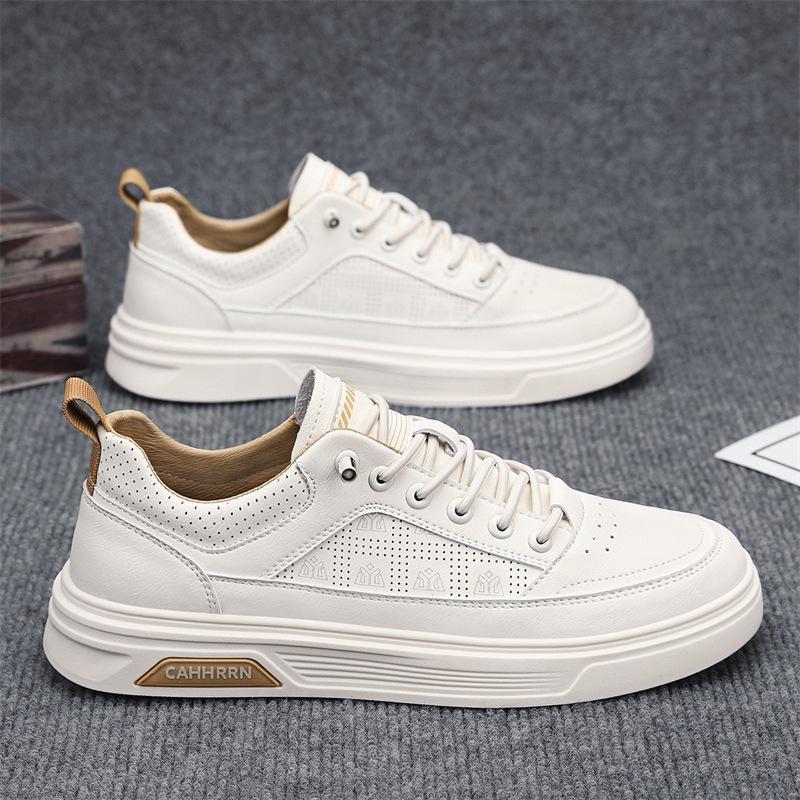 

Маленькие белые туфли мужские модные туфли молодые и молодые студенты кожаная поверхность кеды на плоской подошве с низким верхом повседневная мужская обувь весна 44