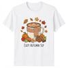 Cozy Autumn Sip Thanksgiving Coffee Turkey Pumpkin Leaves Fall T-shirt