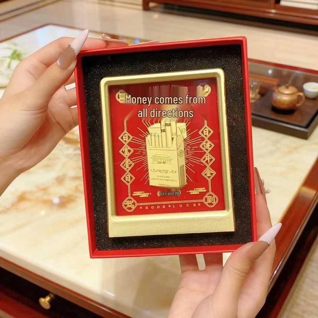 999 Pure Gold 3D Photo Frame Ornament Set for Gifts, Events, and Promotions