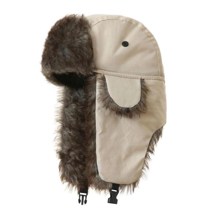 Winter fur Lei Feng hat, adjusting buckle ear protectors to keep warm, outdoor sports mountaineering hat, aircraft hat JDLF-