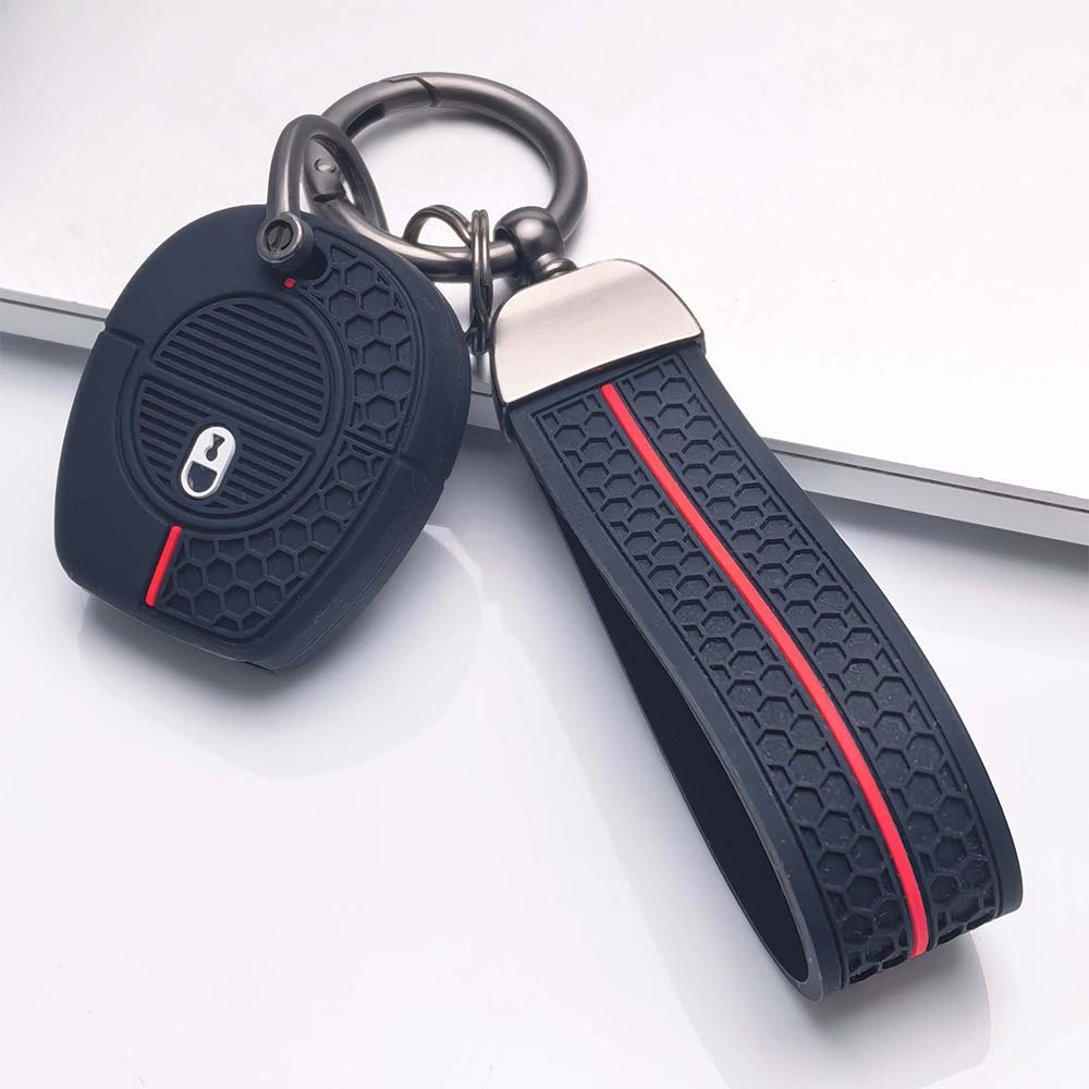 Key Fob Cover for Nissan Sentra Micra 1-Button with Keychain Soft Silicone Car Key Protective Case with Keychain Anti-Scratch Guard