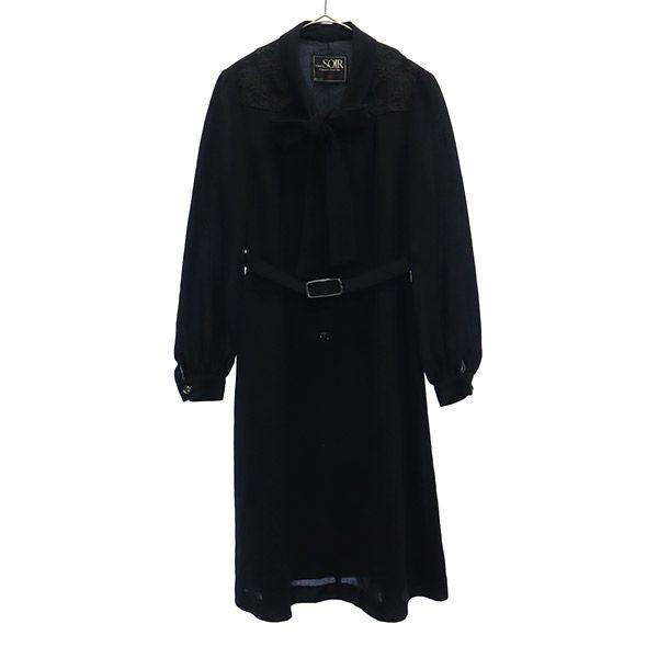 

TOKYO SOIR Long sleeve race switching one piece 11 black Women Used