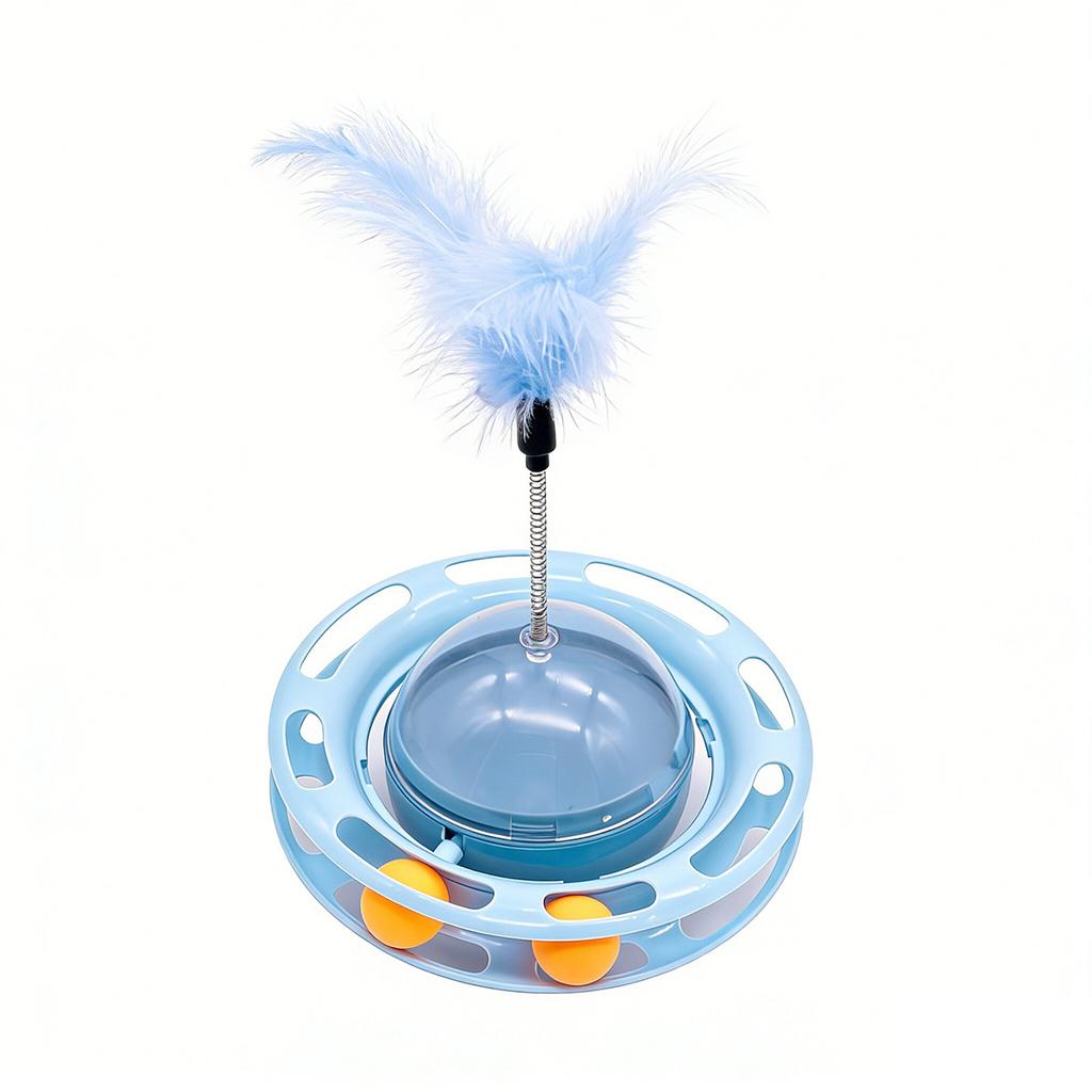 Cat Toy Feather Bells, Wooden Doll Cat Turntable Ball Pet Cat Teasing Stick Cat Products