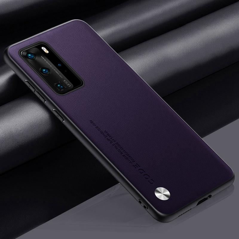 Luxury PU Leather Case For Huawei P40 Pro Plus Back Cover Matte Silicone Full Protection Phone Case For Huawei P40 Lite 5G 4G