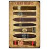 Whiskey Cigar Plaque Metal Tin Signs Wall Decoration Vintage Art Posters Iron Painting for Man Cave Home Cafe Garden Club Bar